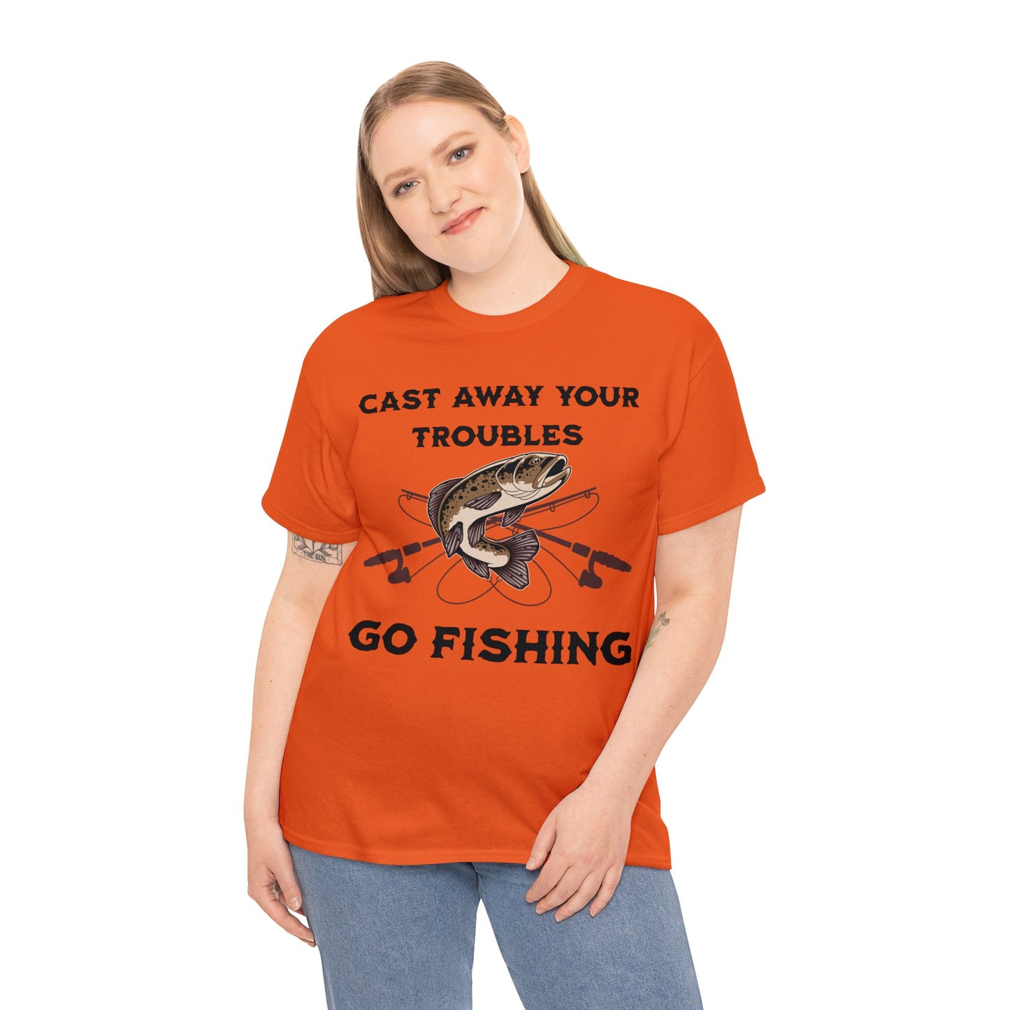 FISHING 3 Unisex Heavy Cotton Tee