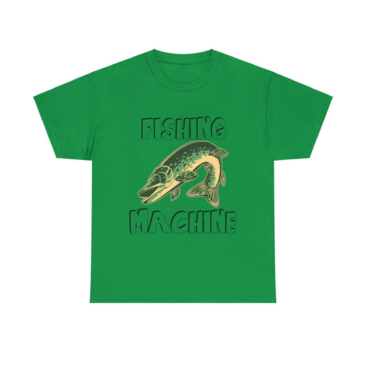 FISHING ON FRONT 5 Unisex Heavy Cotton Tee