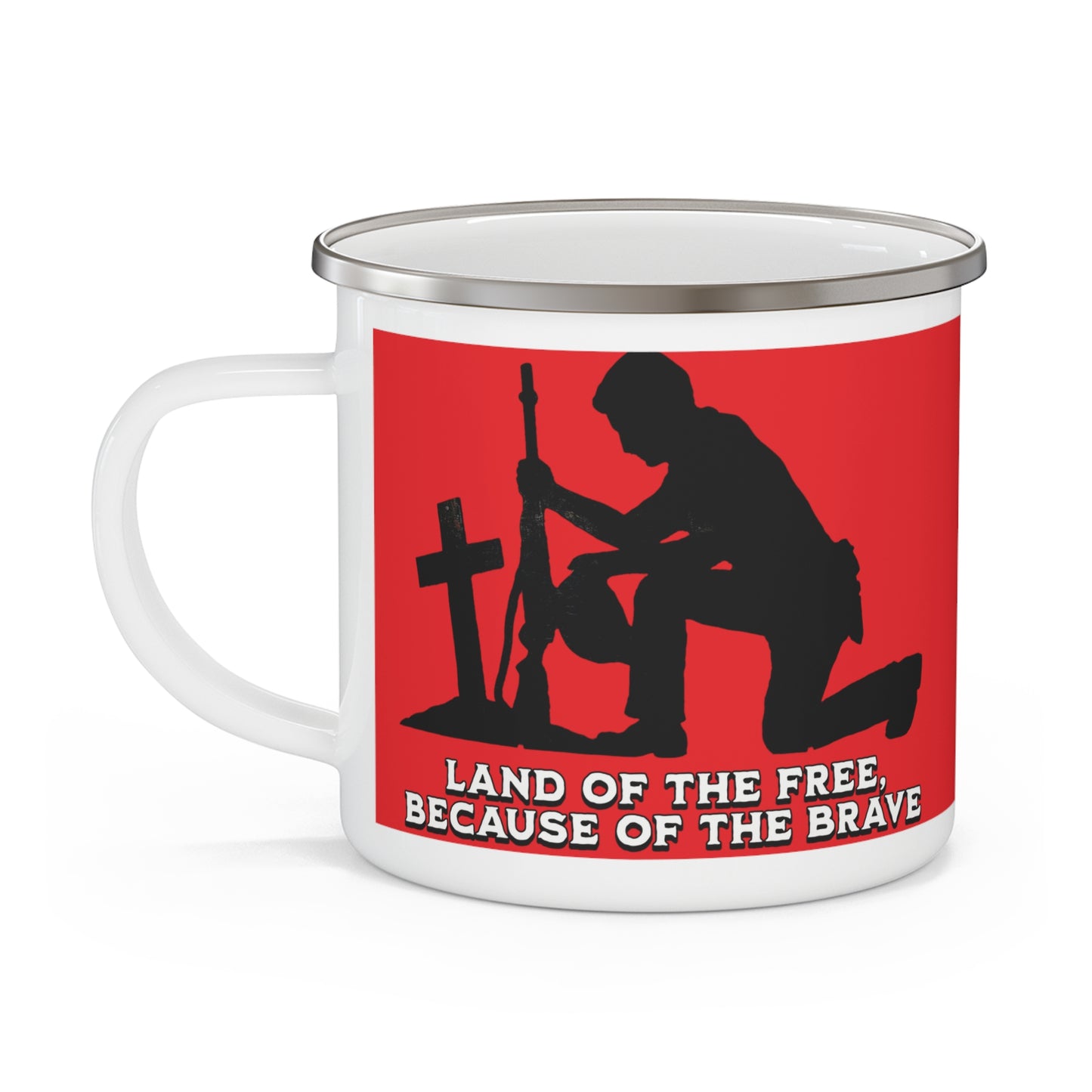 LAND OF THE FREE CAMPING Enamel  Mug
