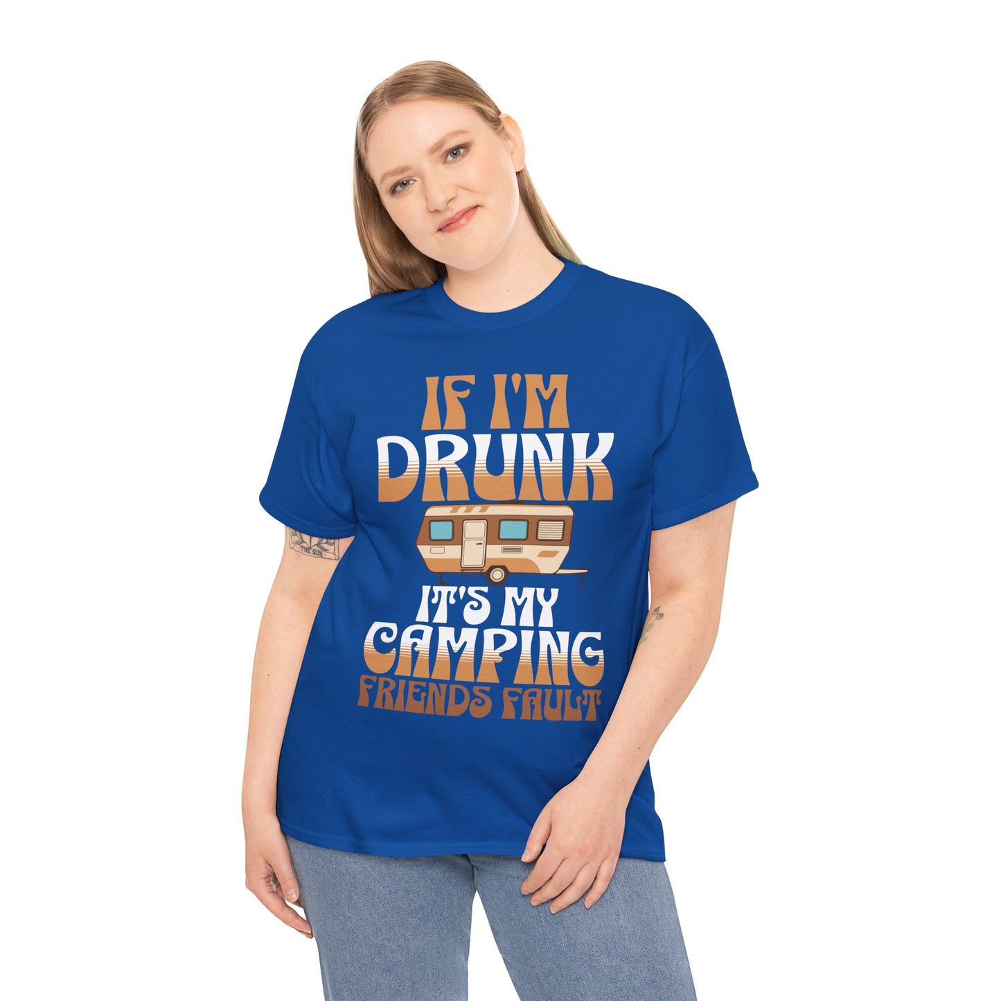 CAMPING ON FRONT  Unisex Heavy Cotton Tee
