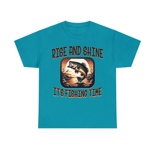 FISHING ON FRONT Unisex Heavy Cotton Tee