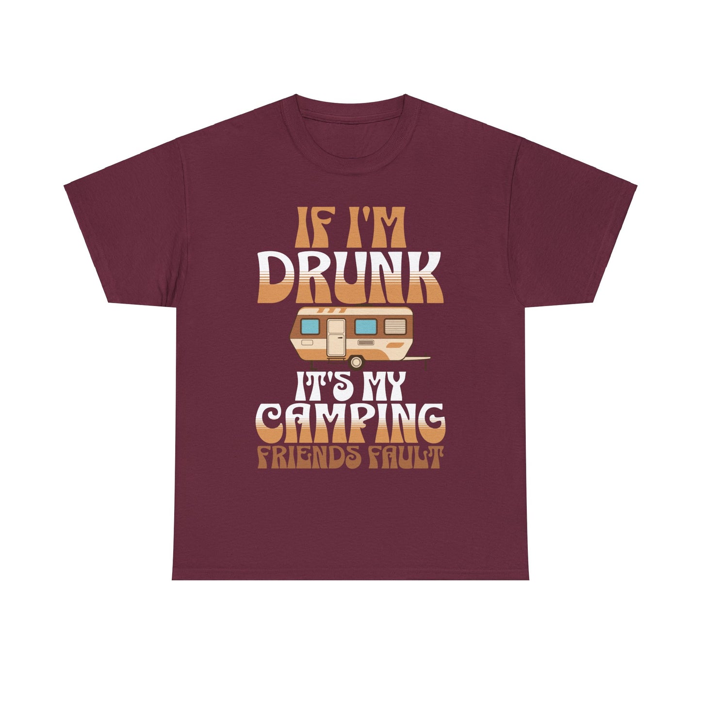 CAMPING ON FRONT  Unisex Heavy Cotton Tee