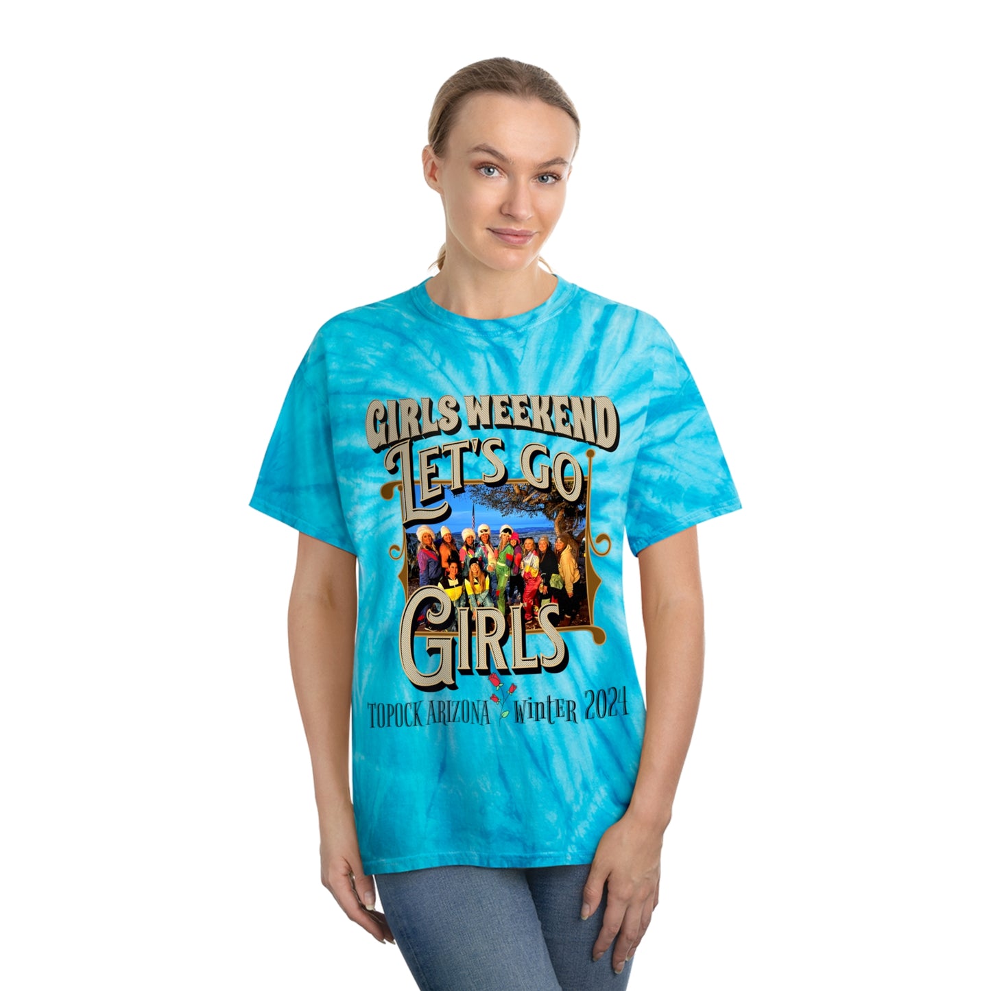 GIRLS WEEKEND Tie-Dye Tee, Cyclone