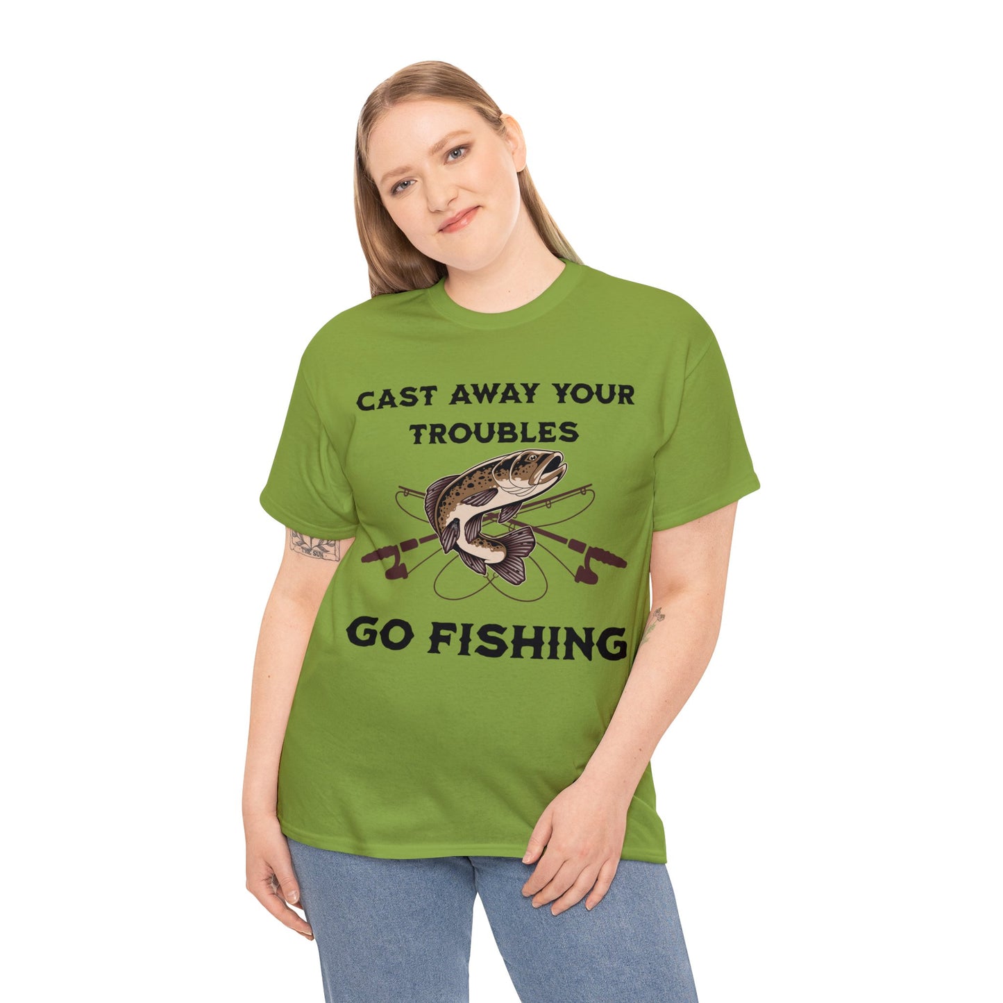 FISHING 3 Unisex Heavy Cotton Tee