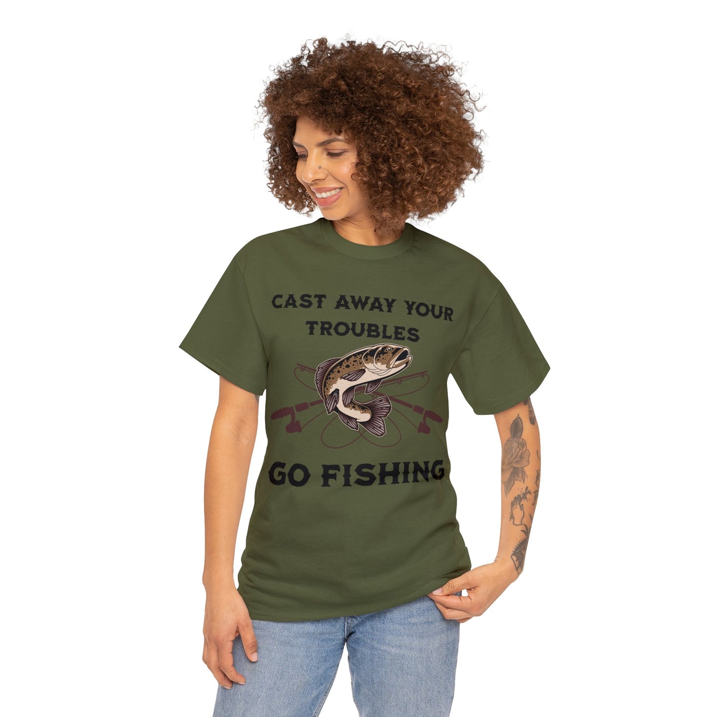 FISHING 3 Unisex Heavy Cotton Tee