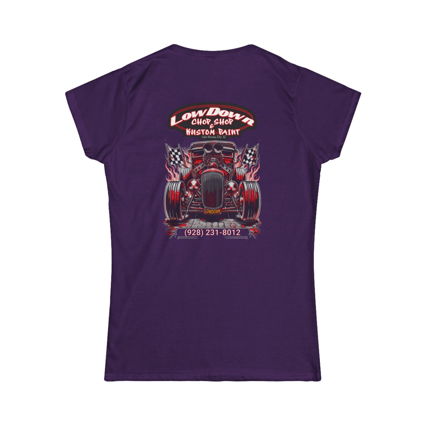 Vintage Car Graphic Women's Softstyle Tee - Low Down Custom Paint