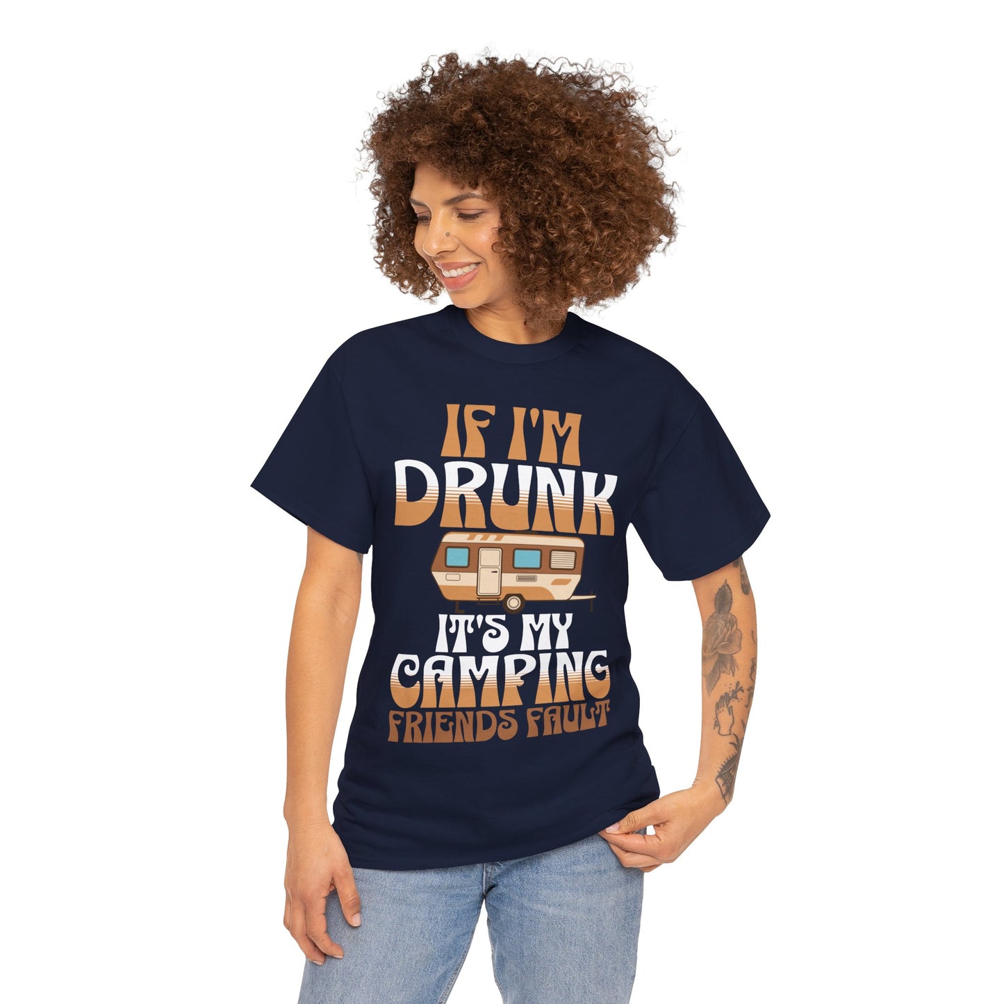 CAMPING ON FRONT  Unisex Heavy Cotton Tee
