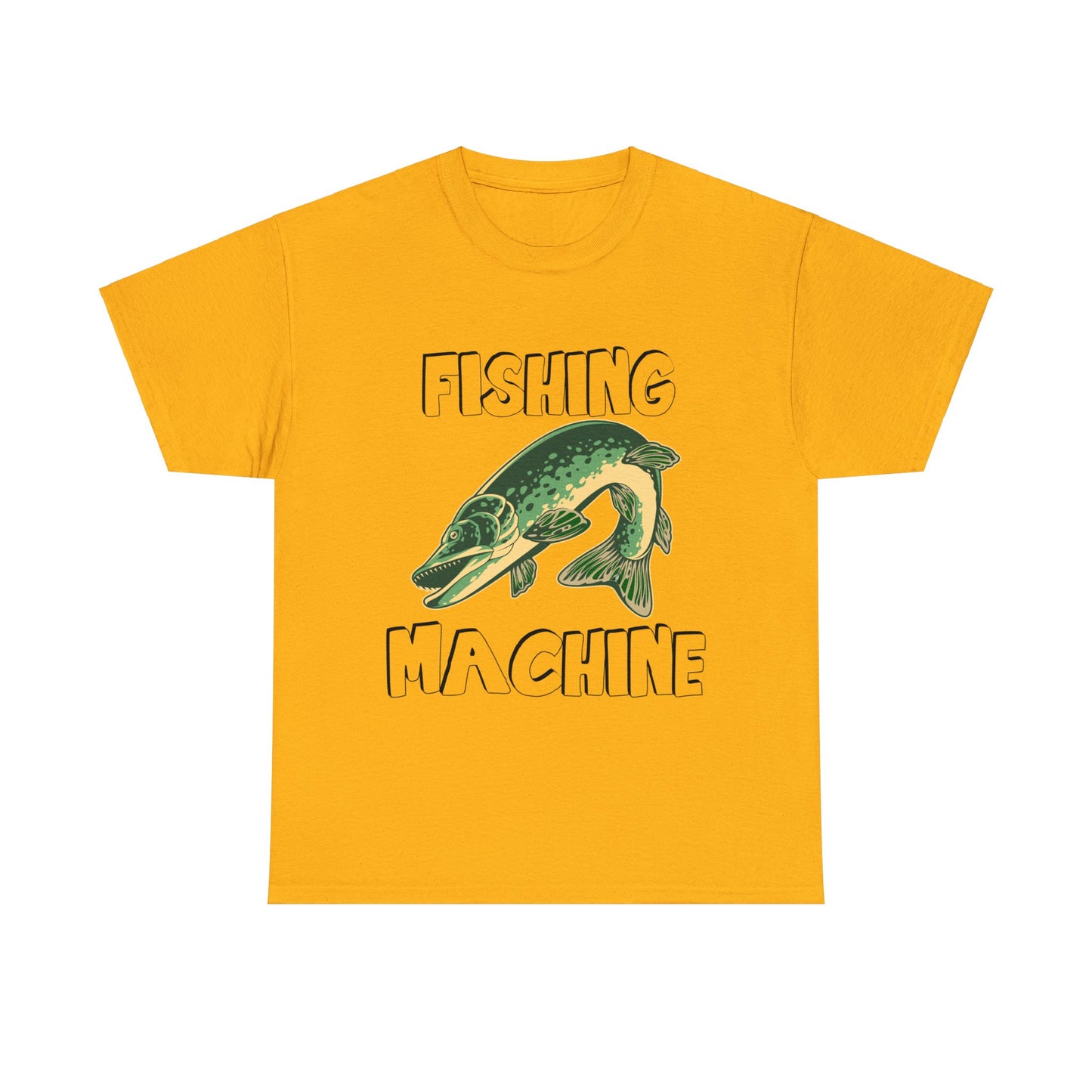 FISHING ON FRONT 5 Unisex Heavy Cotton Tee