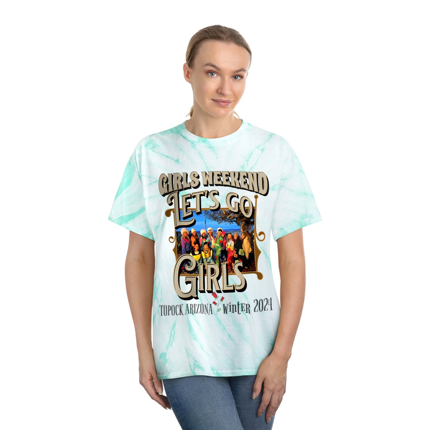 GIRLS WEEKEND Tie-Dye Tee, Cyclone