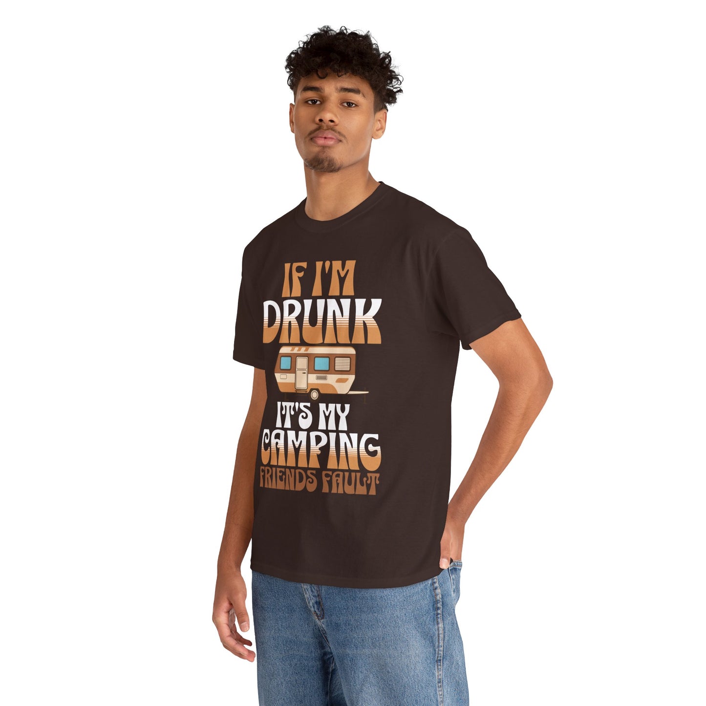 CAMPING ON FRONT  Unisex Heavy Cotton Tee
