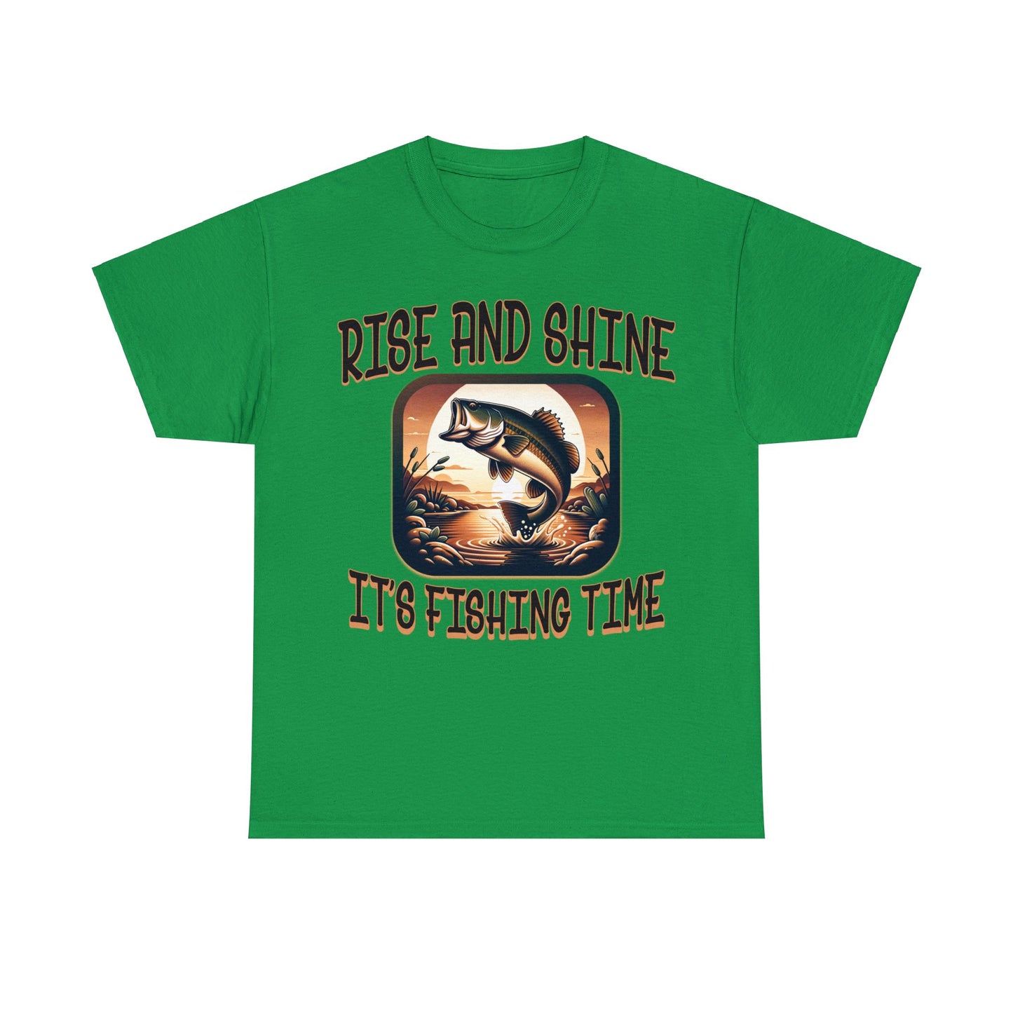 FISHING ON FRONT Unisex Heavy Cotton Tee