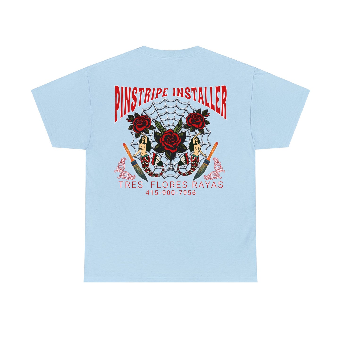 PINSTRIPER 1ON BACK Unisex Heavy Cotton Tee