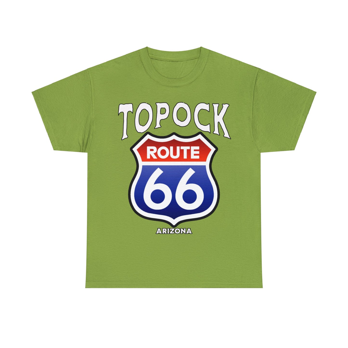 TOPOCK RT66 ON FRONT Unisex Heavy Cotton Tee