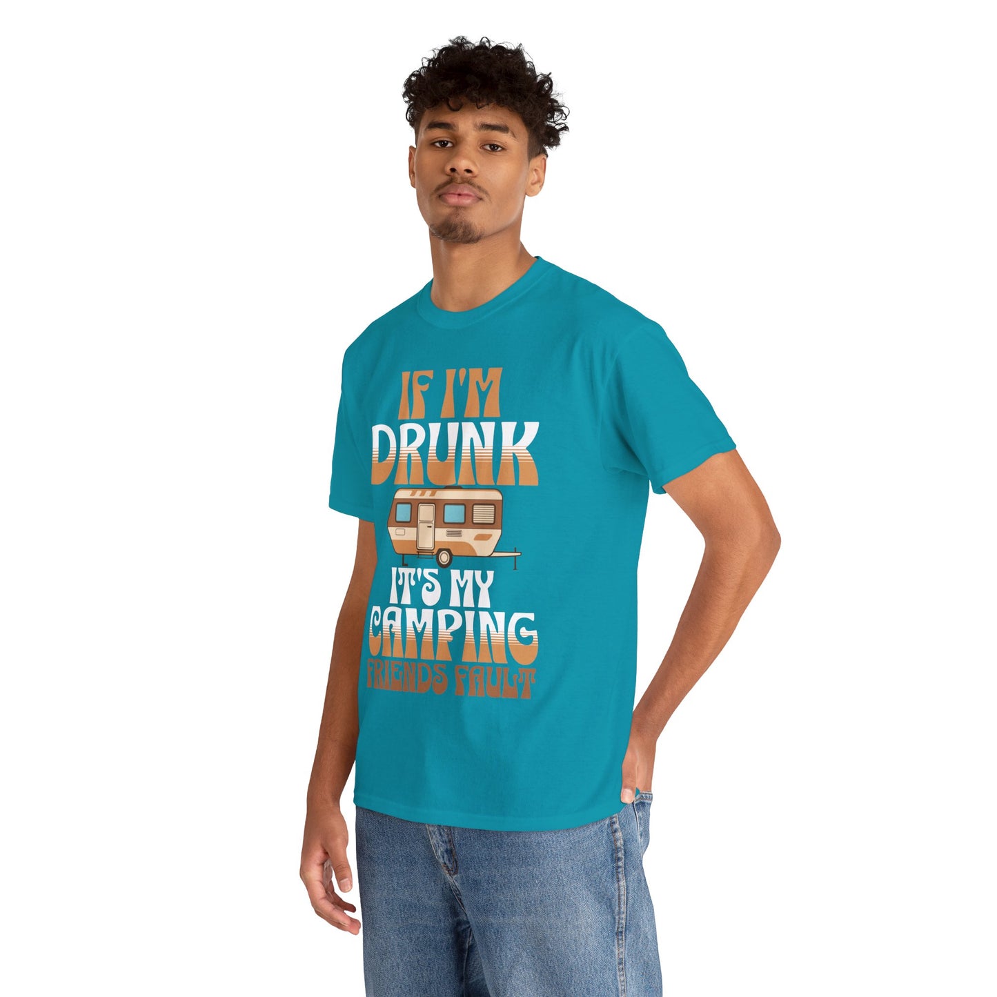 CAMPING ON FRONT  Unisex Heavy Cotton Tee