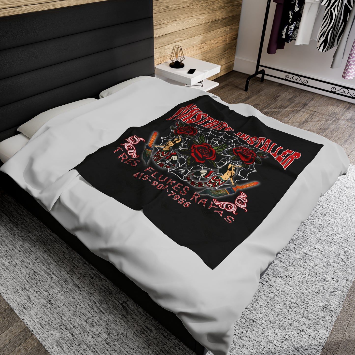 PINSTRIPER Velveteen Plush Blanket
