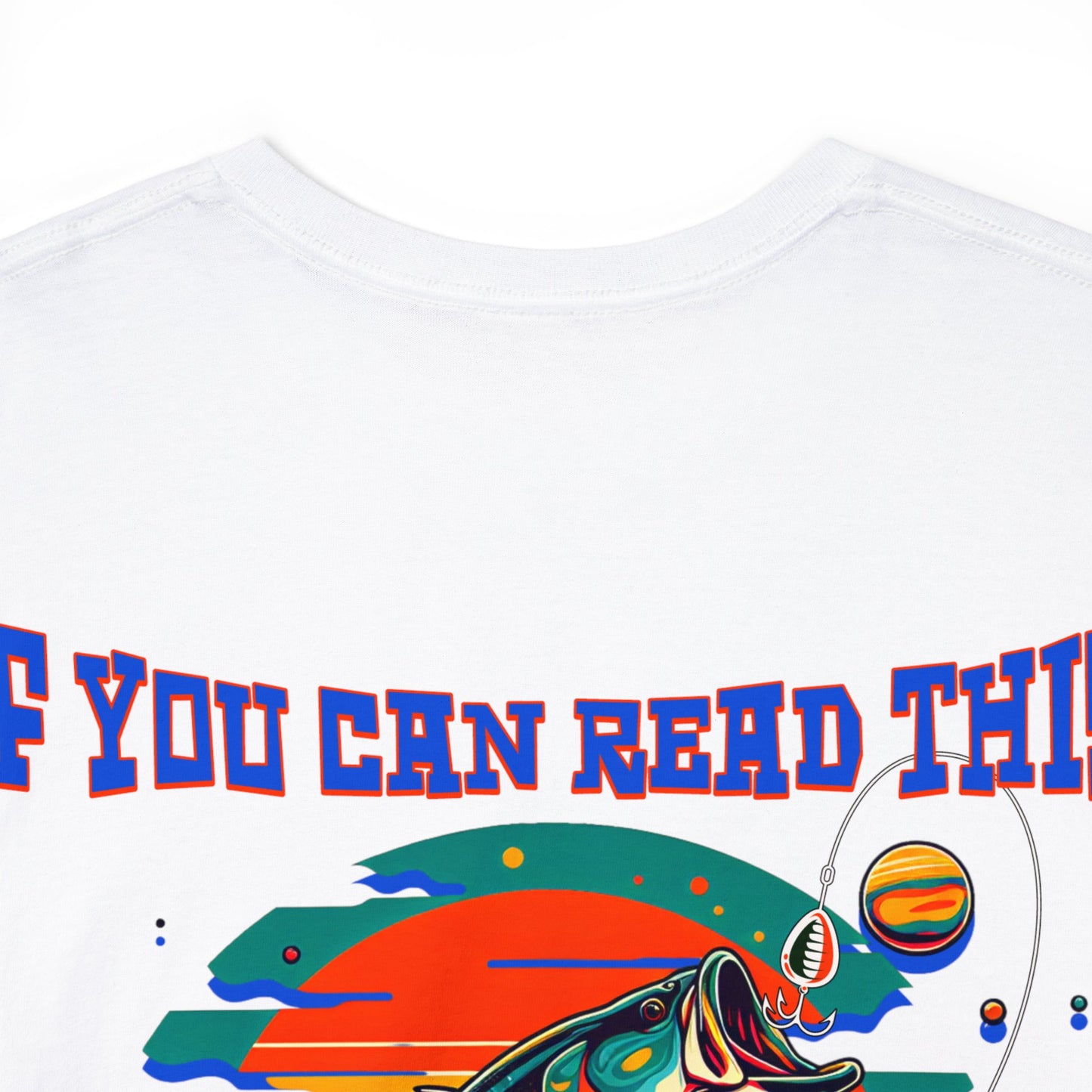 FISHING ON BACK Unisex Heavy Cotton Tee