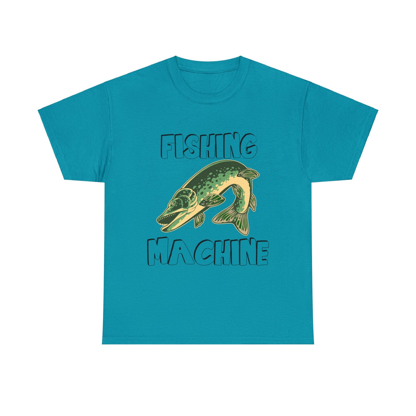FISHING ON FRONT 5 Unisex Heavy Cotton Tee
