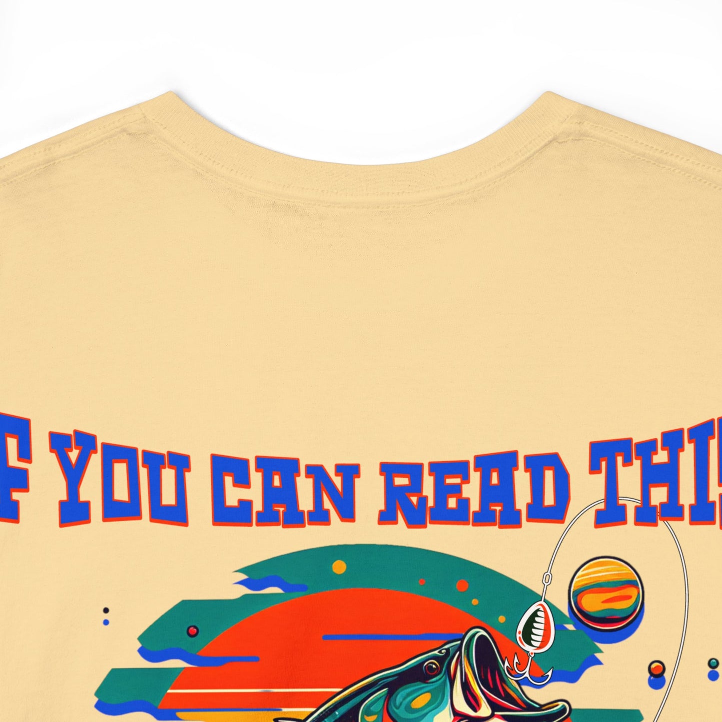 FISHING ON BACK Unisex Heavy Cotton Tee