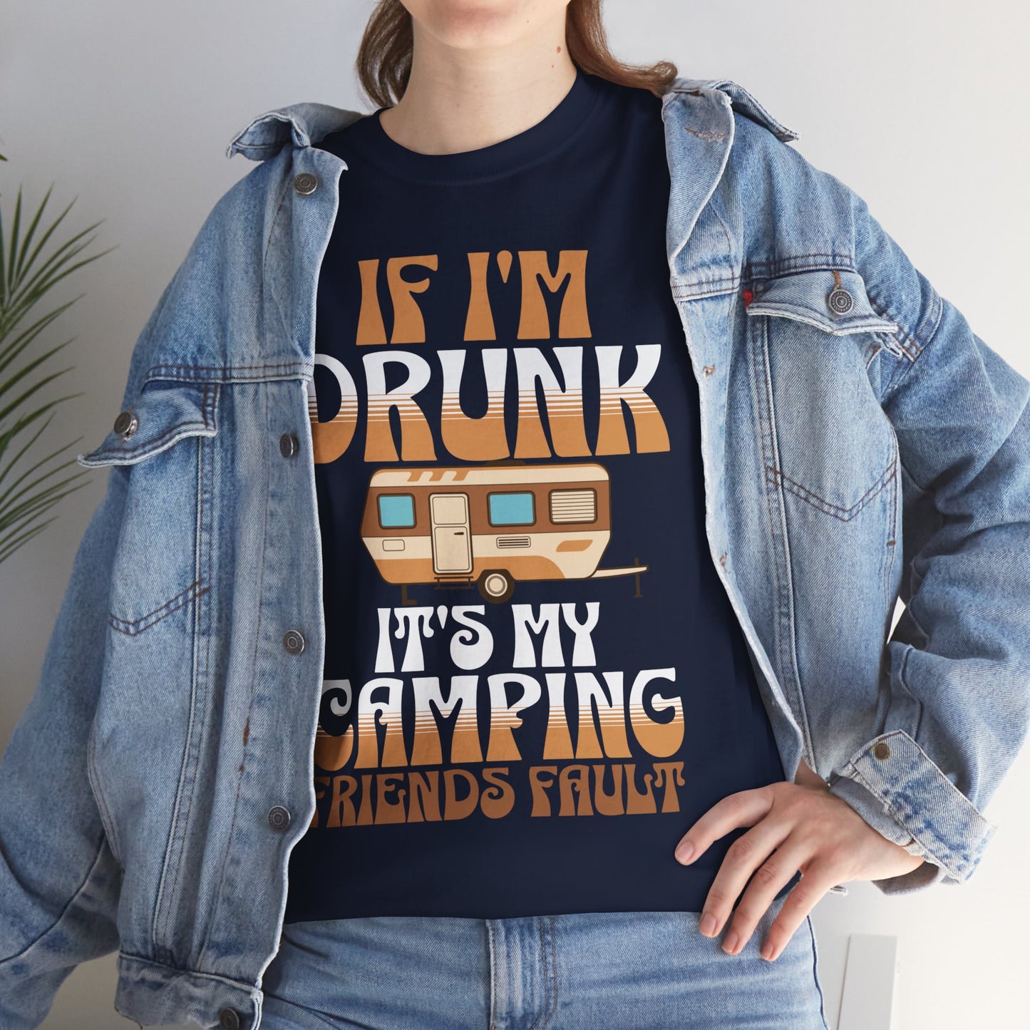 CAMPING ON FRONT  Unisex Heavy Cotton Tee