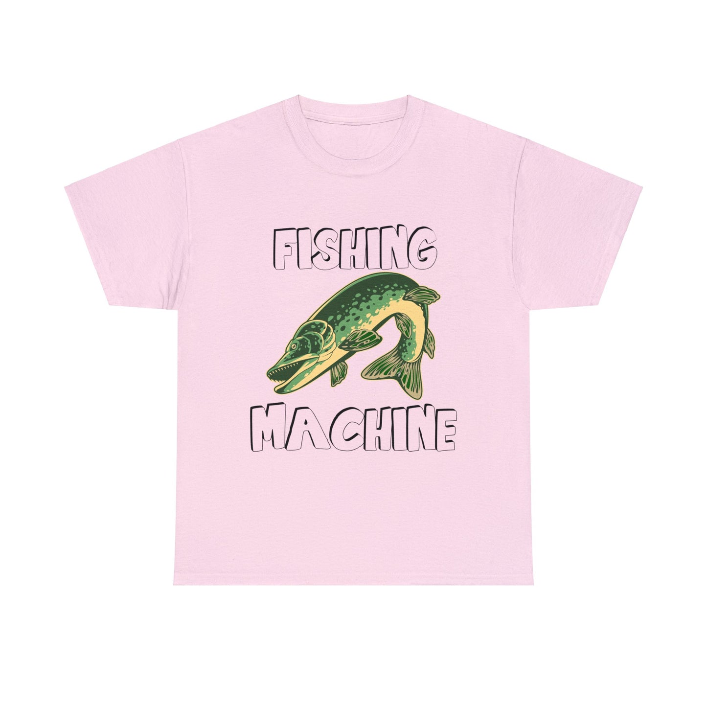 FISHING ON FRONT 5 Unisex Heavy Cotton Tee