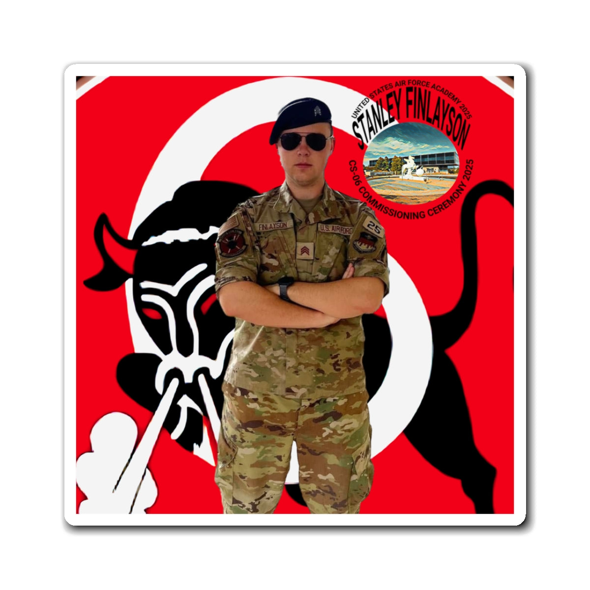 AIR FORCE Personalized Military Graduation Magnet - Custom Design for Celebrations