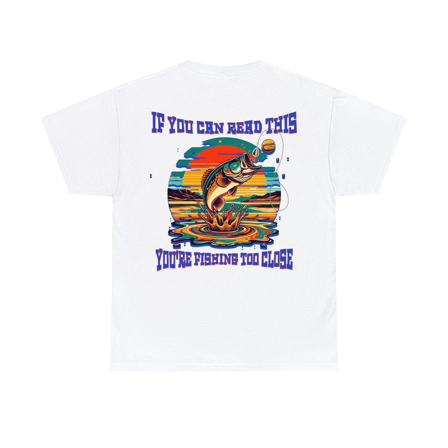 FISHING ON BACK Unisex Heavy Cotton Tee
