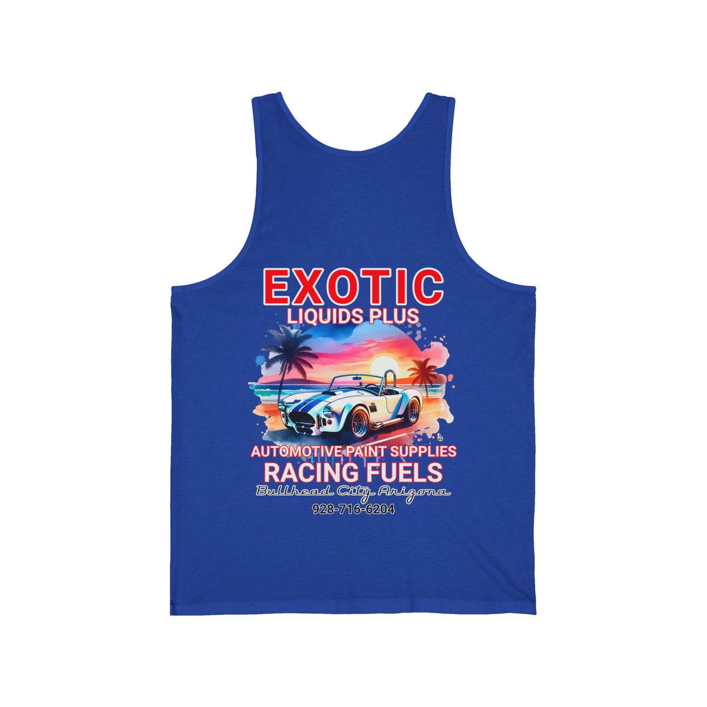 EXOTIC TANK FRONT AND BACK Unisex Jersey Tank