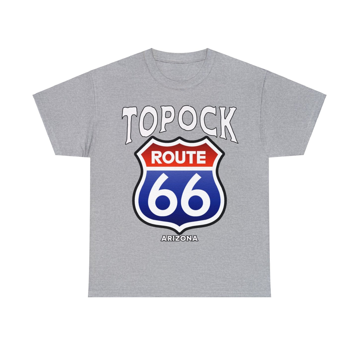 TOPOCK RT66 ON FRONT Unisex Heavy Cotton Tee