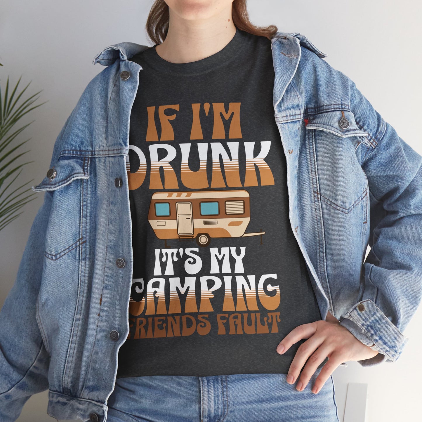CAMPING ON FRONT  Unisex Heavy Cotton Tee