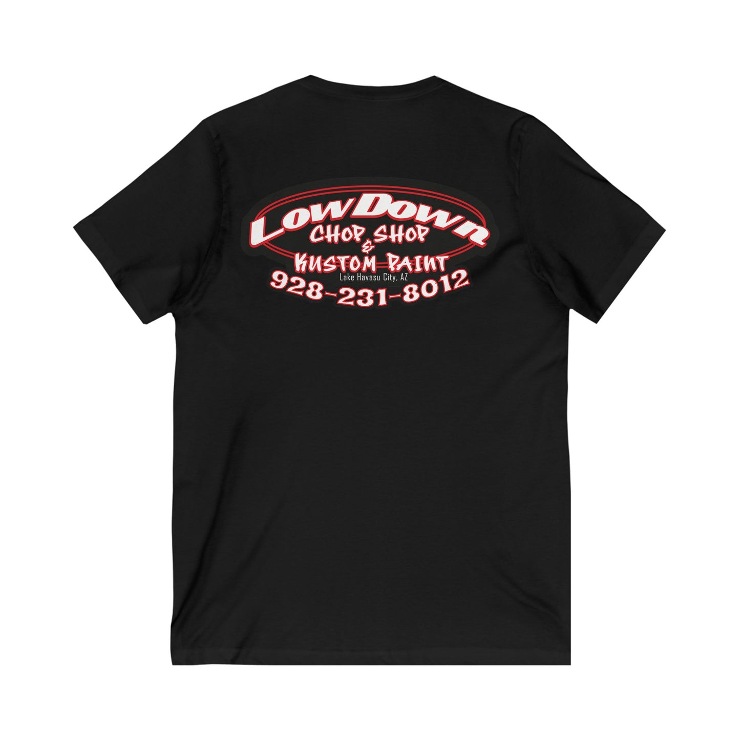 Low Down Chop Shop Custom Paint -Unisex V-Neck Tee