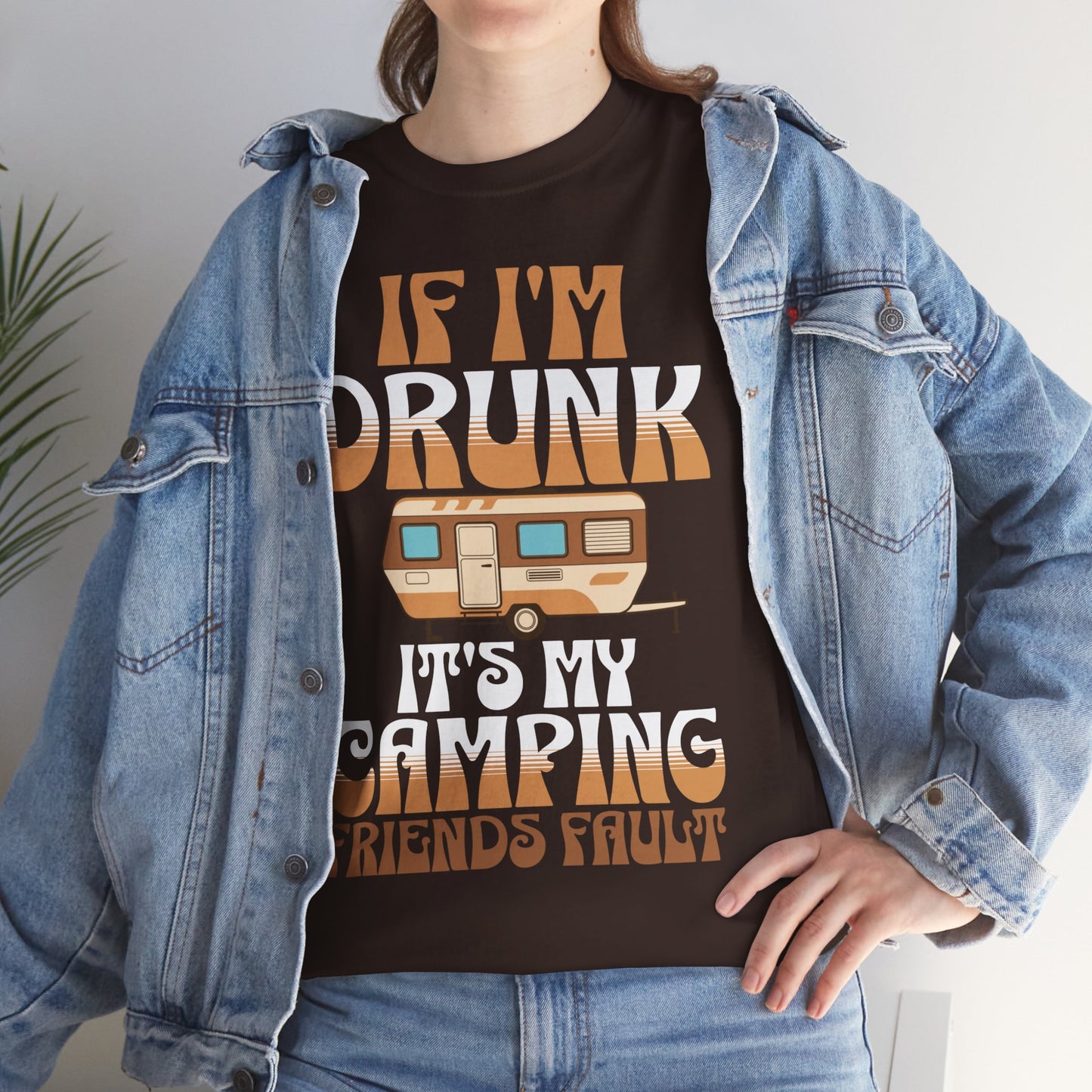 CAMPING ON FRONT  Unisex Heavy Cotton Tee