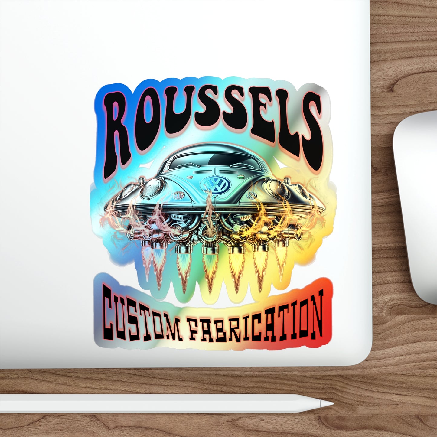 ROUSSEL'S Holographic Die-cut Stickers