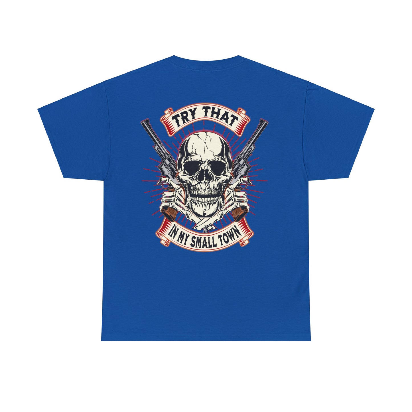 SMALL TOWN AN BACK  Unisex Heavy Cotton Tee
