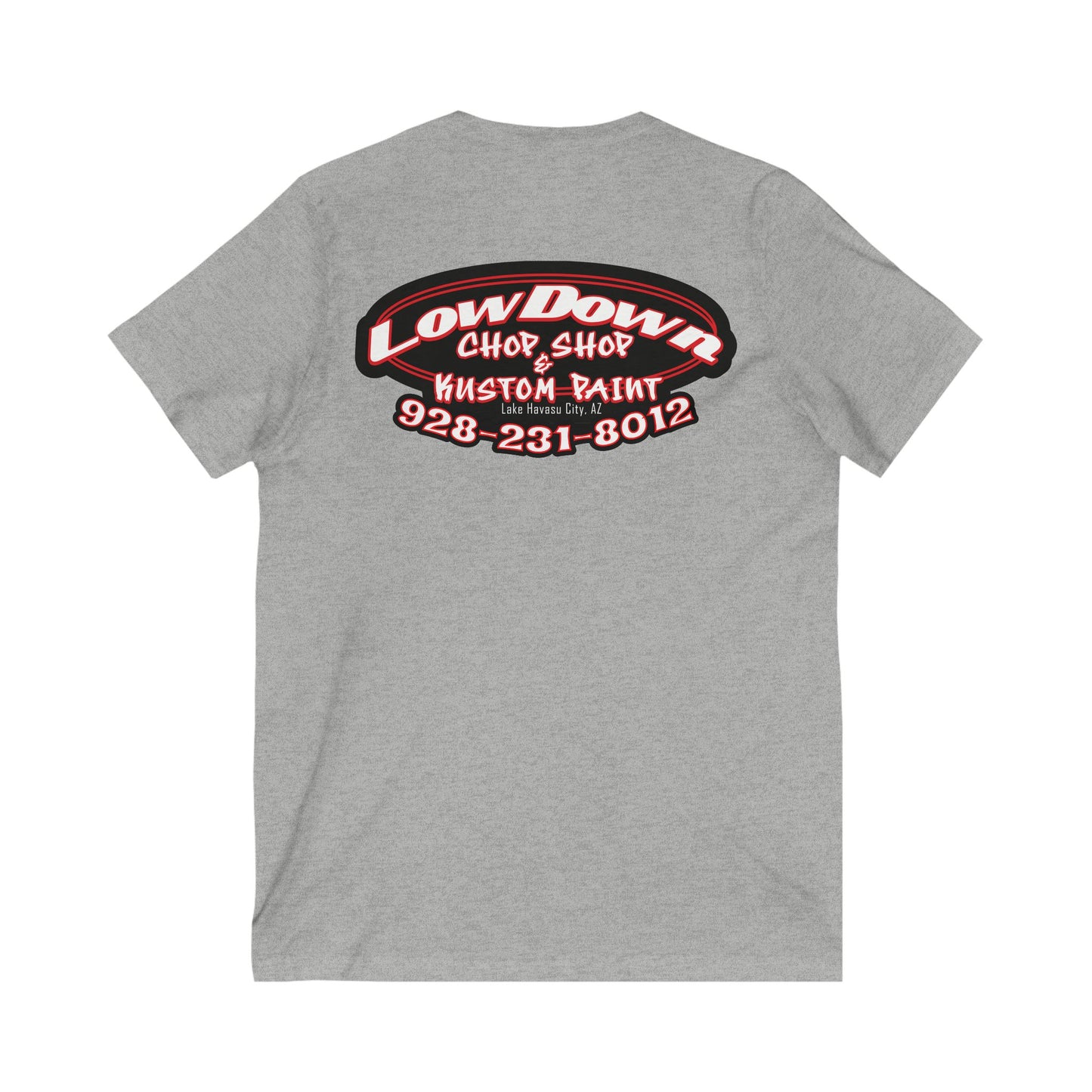 Low Down Chop Shop Custom Paint -Unisex V-Neck Tee