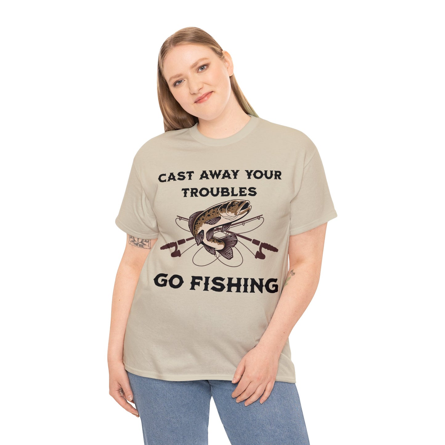 FISHING 3 Unisex Heavy Cotton Tee
