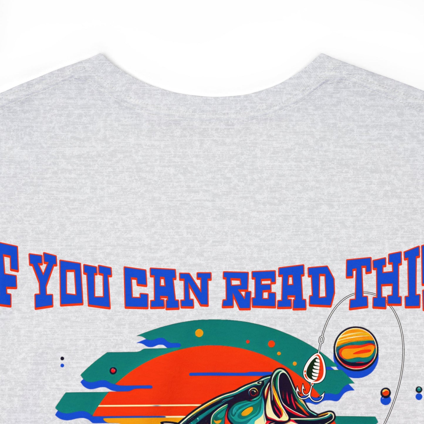 FISHING ON BACK Unisex Heavy Cotton Tee