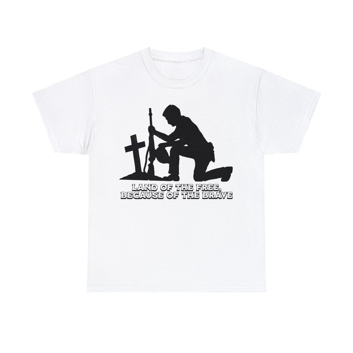 LAND OF THE FREE ON FRONT Unisex Heavy Cotton Tee
