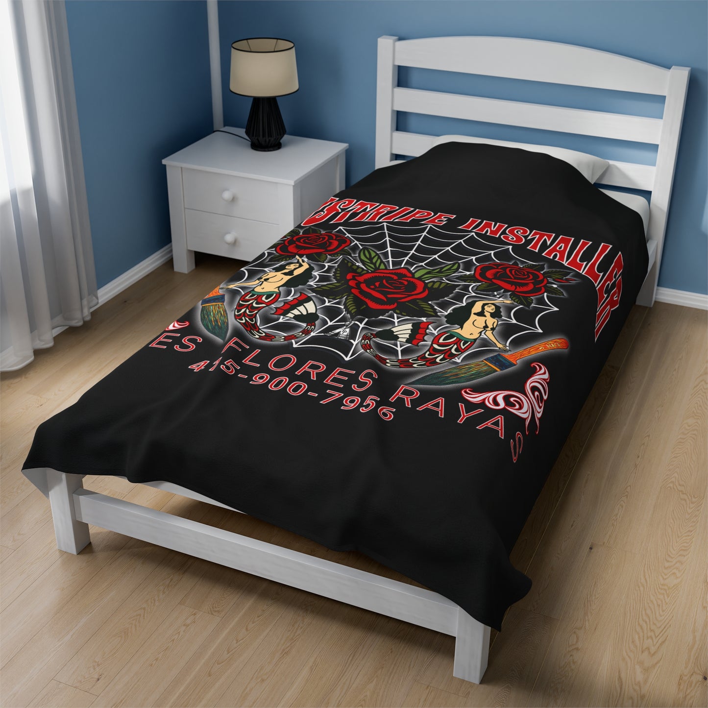 PINSTRIPER Velveteen Plush Blanket
