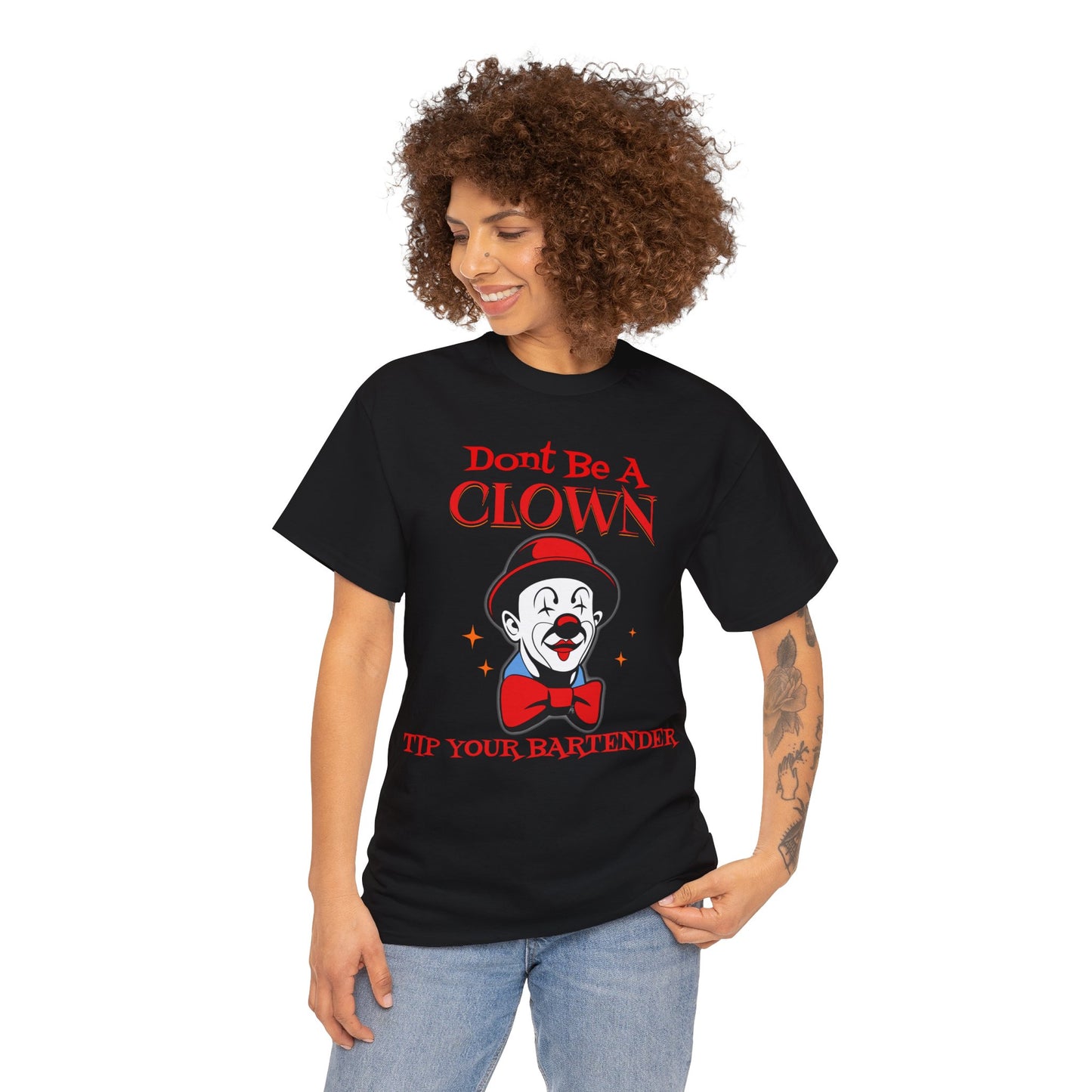 BARTENDER ON FRONT  Unisex Heavy Cotton Tee