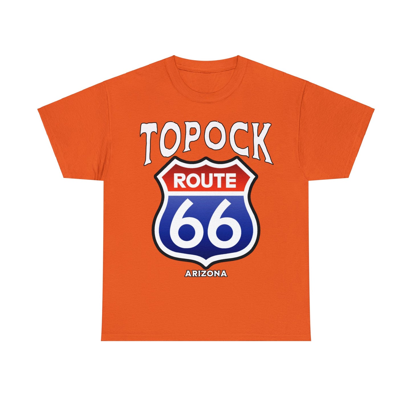 TOPOCK RT66 ON FRONT Unisex Heavy Cotton Tee