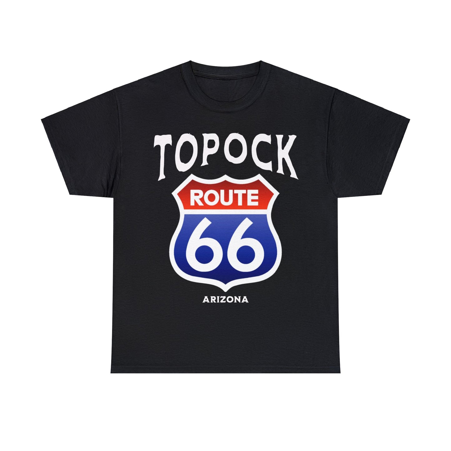 TOPOCK RT66 ON FRONT Unisex Heavy Cotton Tee