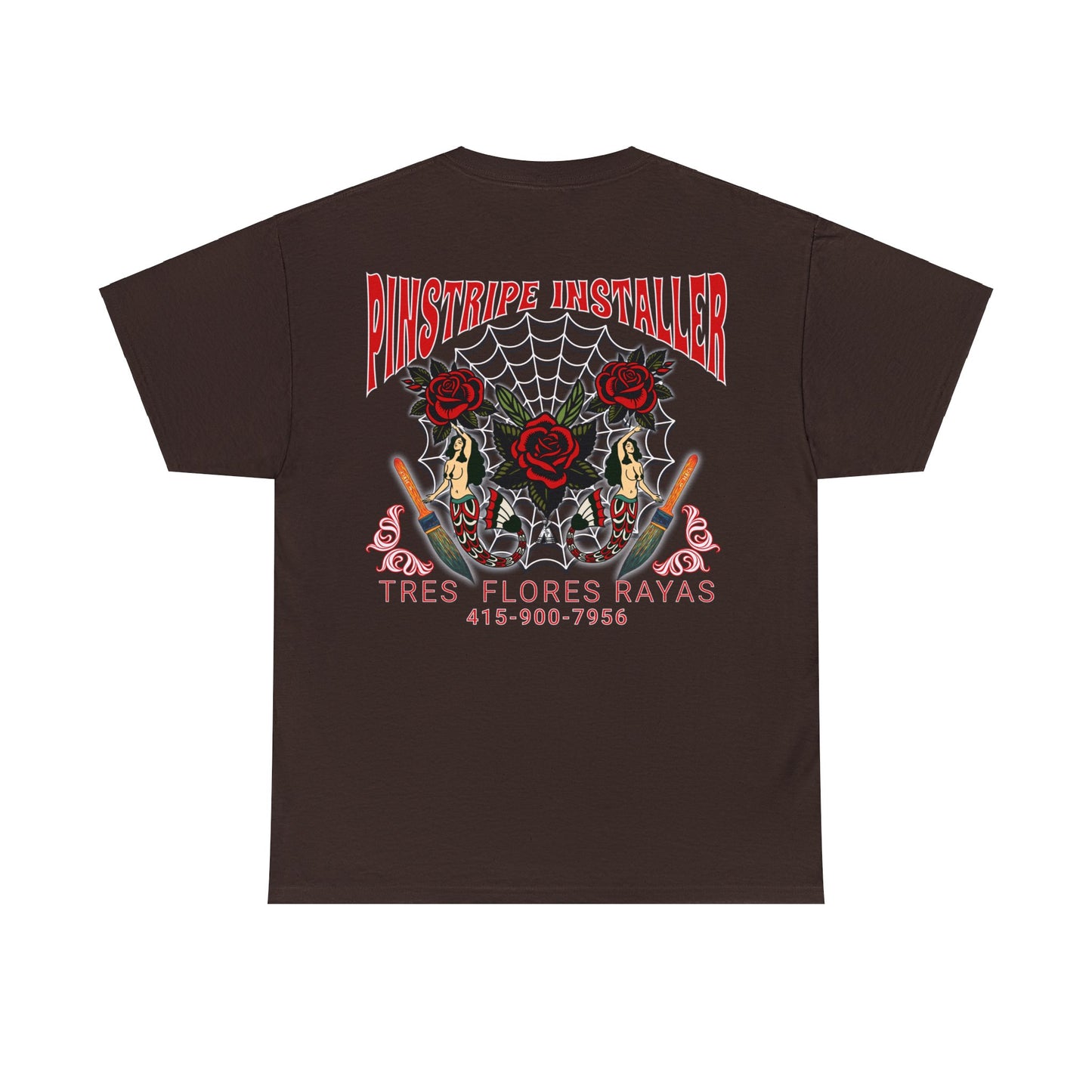 PINSTRIPER 1ON BACK Unisex Heavy Cotton Tee