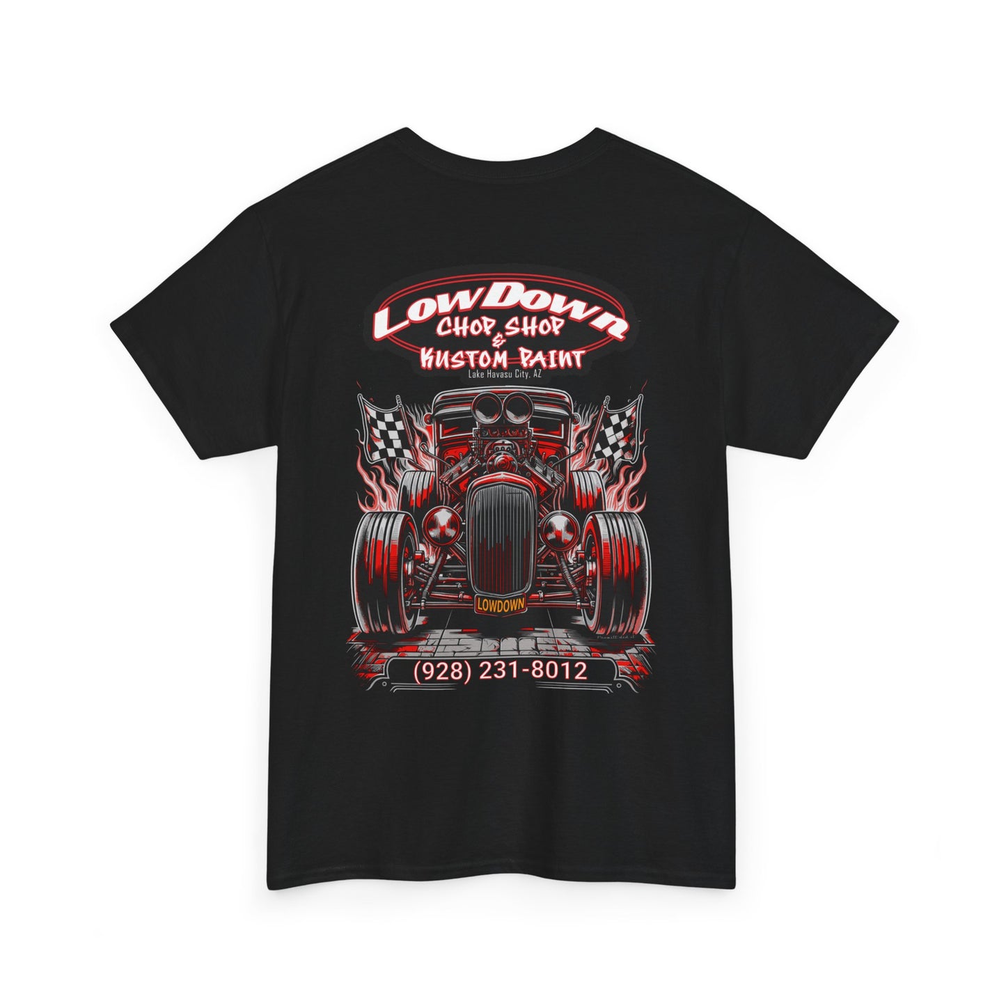 Vintage Low Down Chop Shop with phone number Heavy Cotton Tee