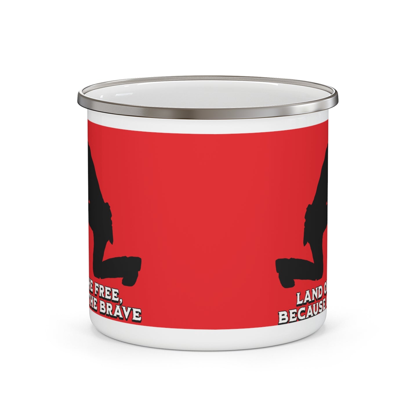 LAND OF THE FREE CAMPING Enamel  Mug
