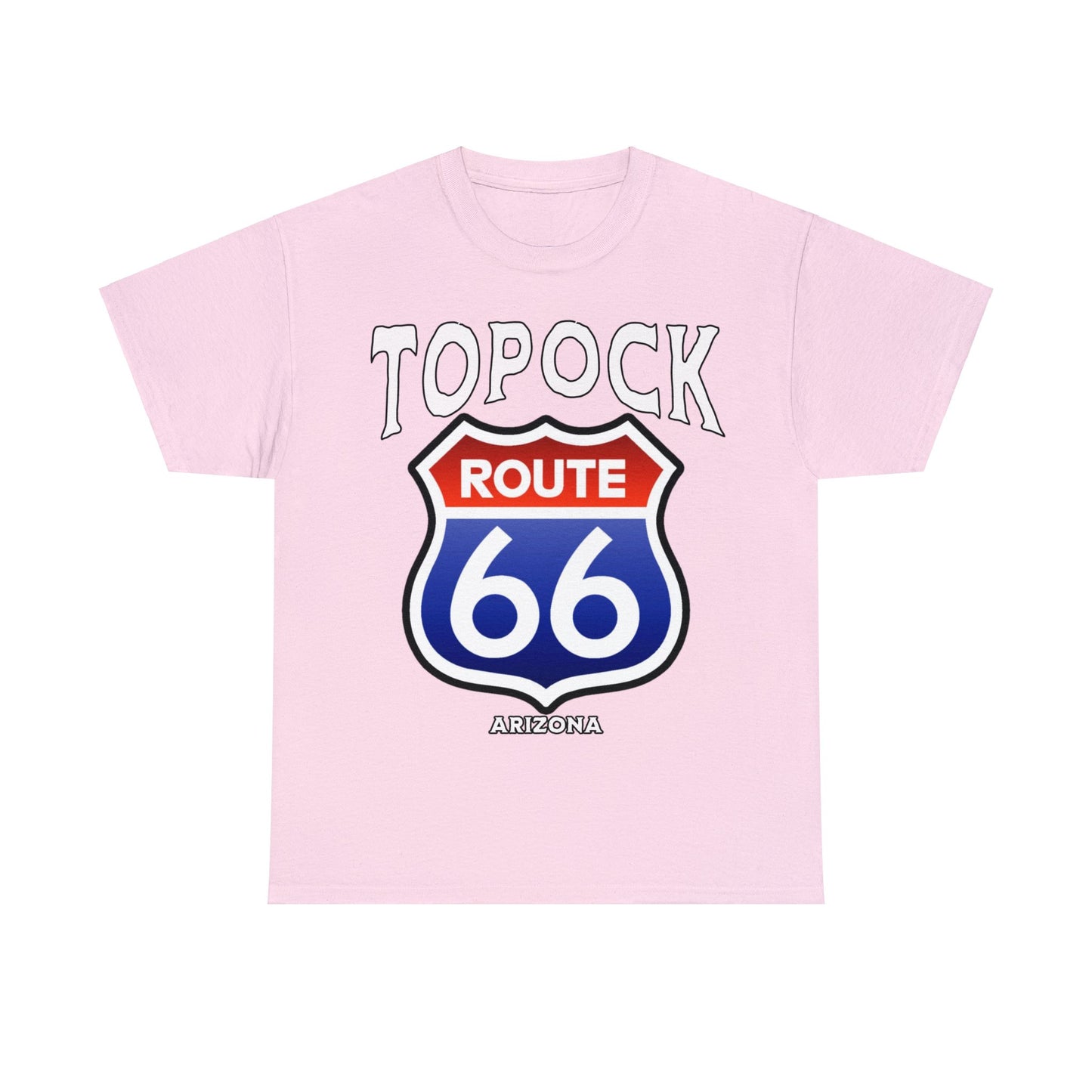 TOPOCK RT66 ON FRONT Unisex Heavy Cotton Tee