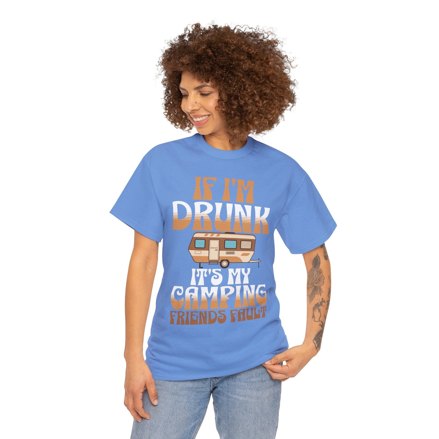 CAMPING ON FRONT  Unisex Heavy Cotton Tee