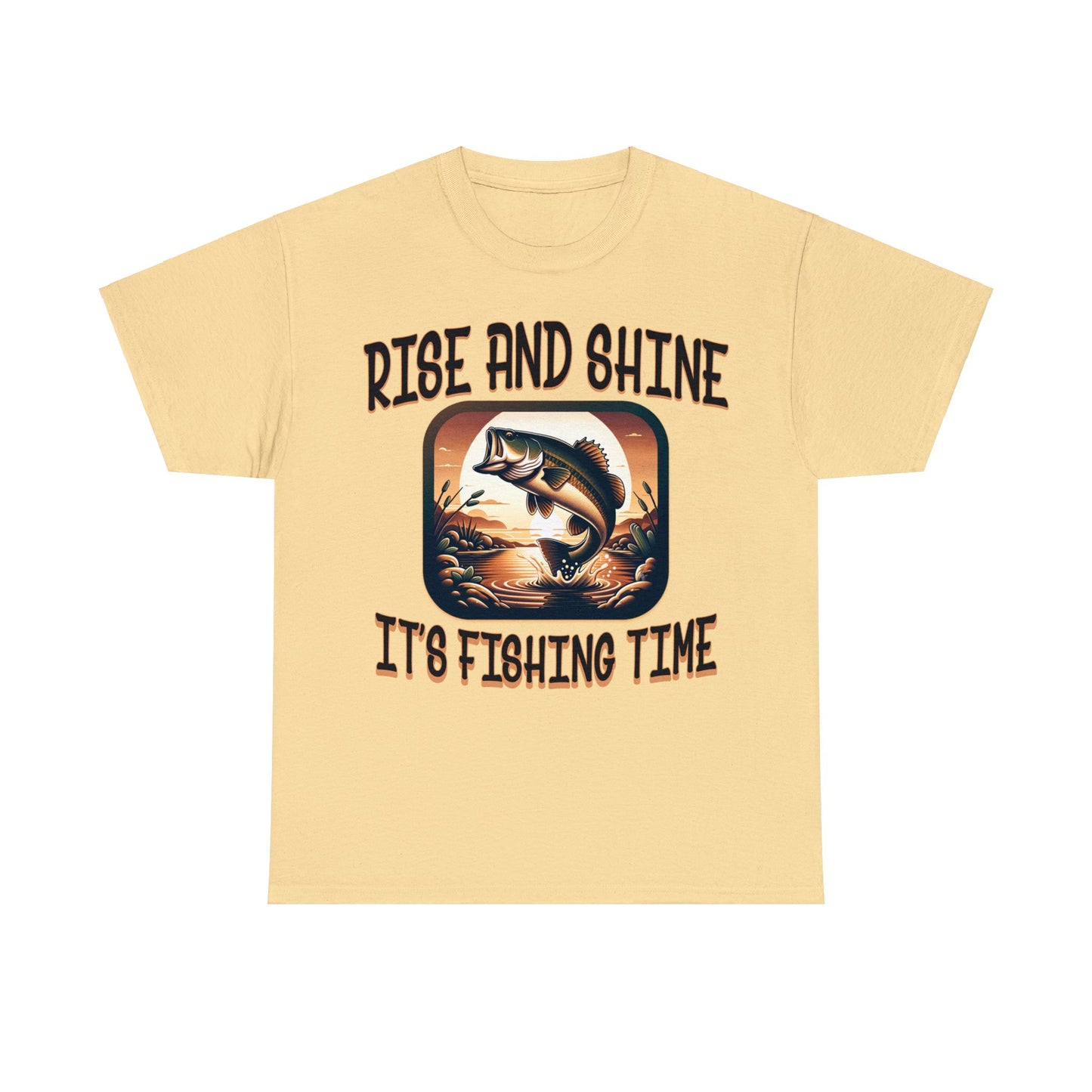 FISHING ON FRONT Unisex Heavy Cotton Tee