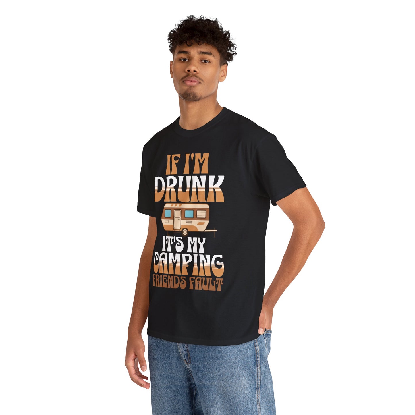 CAMPING ON FRONT  Unisex Heavy Cotton Tee