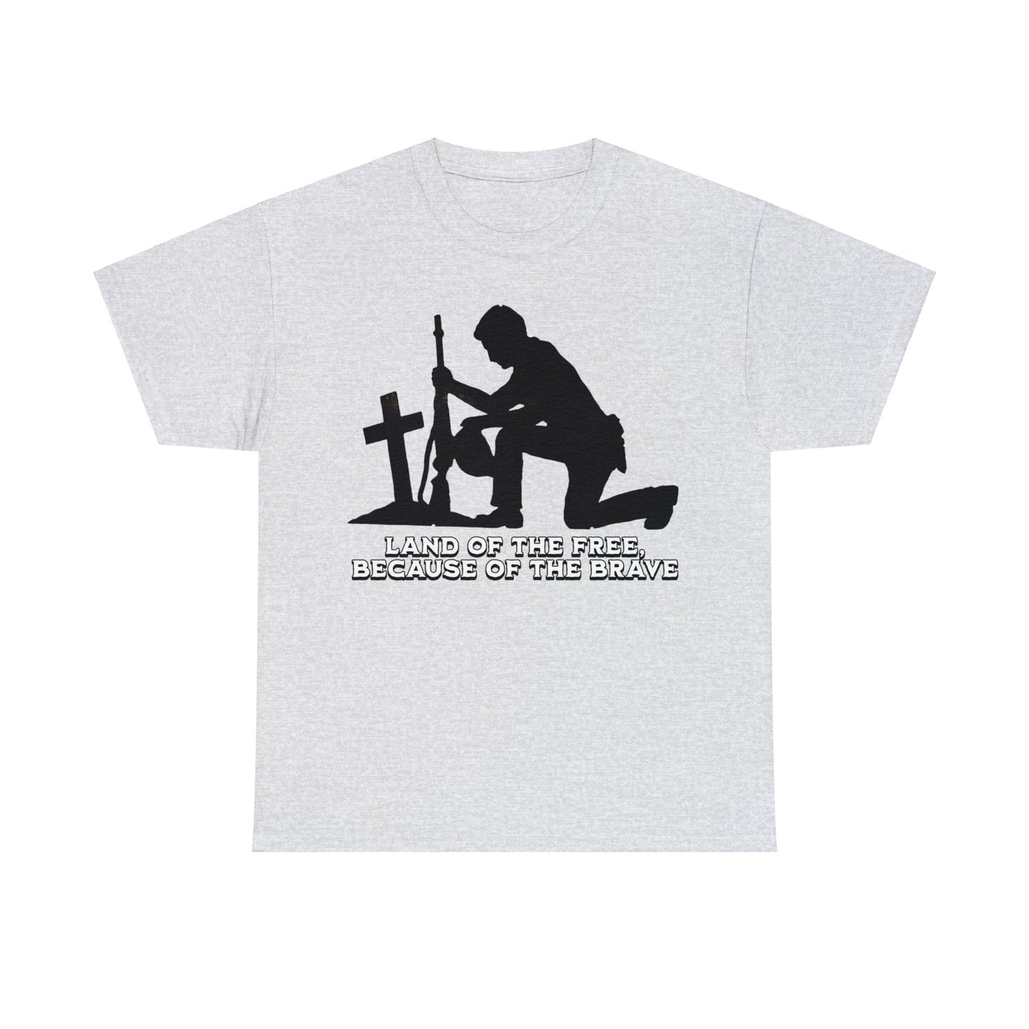 LAND OF THE FREE ON FRONT Unisex Heavy Cotton Tee