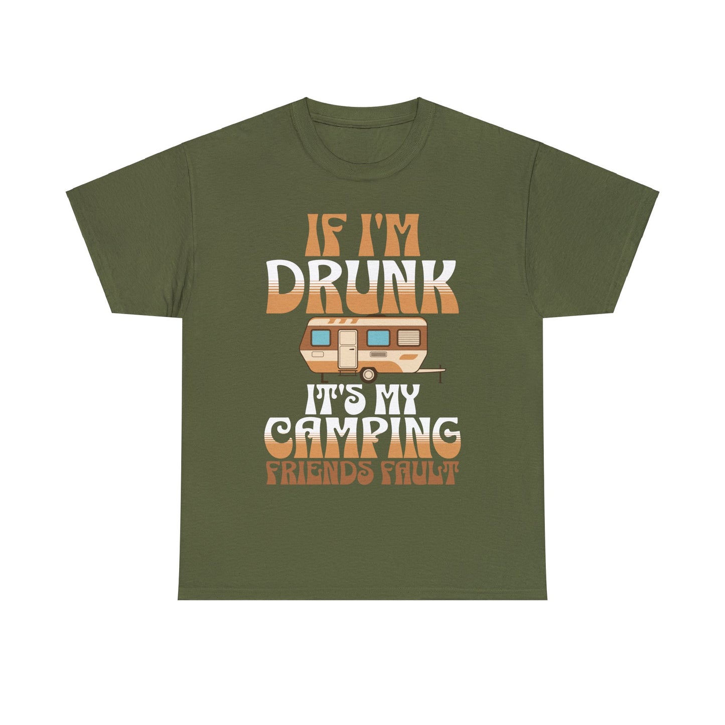 CAMPING ON FRONT  Unisex Heavy Cotton Tee